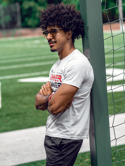 Fehér színű férfi póló mintával Bolf 14336A