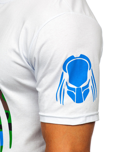 Férfi pamut nyomtatott póló Fehér Bolf 192379-1