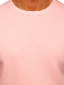 Vastag férfi melegítőfelső kapucni nélkül világos rózsaszín színben Bolf 2001