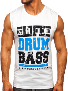 Mintás tank-top fehér színben Bolf 14810