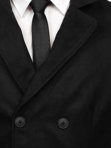 Téli férfi kabát fekete színben Bolf 79B3-073