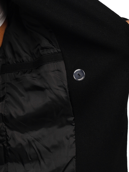 Fekete kétsoros rövid téli férfi kabát Bolf 11Z8215A2