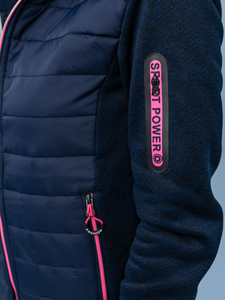 Steppelt átmeneti női dzseki kapucnival gránátkék színben Bolf KSW4001