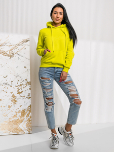 Limezöld női kenguru pulóver Bolf W02A1