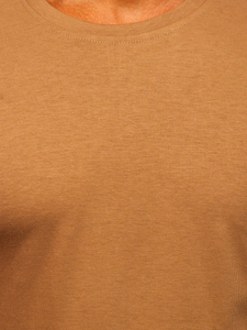 Férfi póló minta nélkül barna színben Bolf 2005