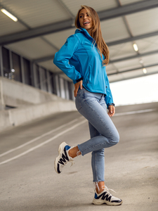 Kék női átmeneti softshell dzseki Bolf AB056