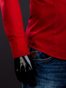 Férfi elegáns hosszú ujjú ing Piros Bolf 1703A