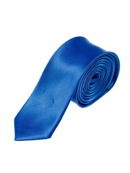 Elegáns keskeny kék férfi nyakkendő Bolf K001