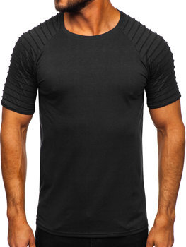 Fekete színű férfi póló minta nélkül Bolf 8T88