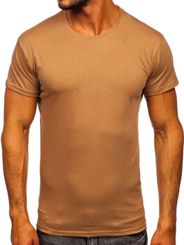 Férfi póló minta nélkül barna színben Bolf 2005