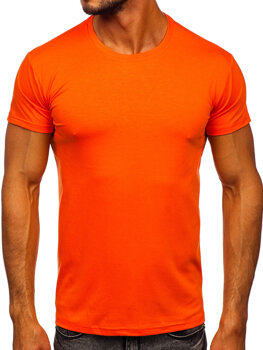 Férfi póló minta nélkül narancssárga színben Bolf 2005-32
