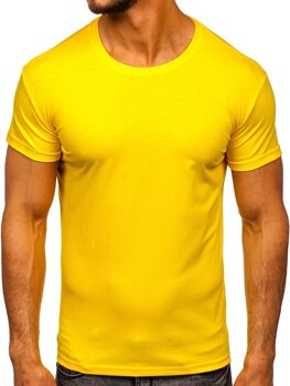 Férfi póló minta nélkül sárga Bolf 2005