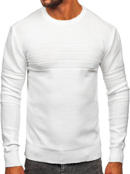 Férfi pulóver fehér színben Bolf SL15-2318