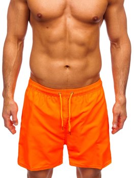 Férfi rövid úszónadrág narancssárga színben Bolf YW02001