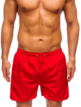 Férfi rövid úszónadrág piros színben Bolf YW07002