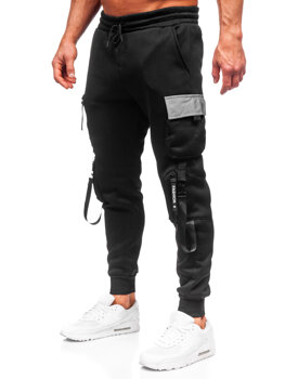 Katonai férfi jogger melegítőnadrág fekete színben Bolf HSS020
