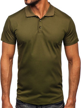 Khaki színű férfi galléros póló Bolf 8T80