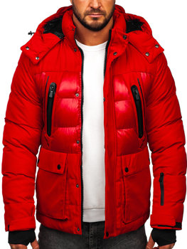 Steppelt téli férfi dzseki piros színben Bolf 99527