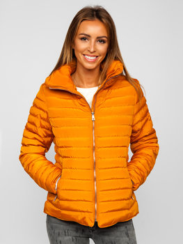 Steppelt téli női dzseki kapucni nélkül camel színben Bolf 23063