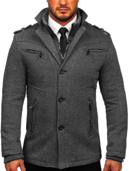 Téli férfi kabát szürke színben Bolf 88803
