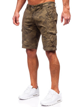Terepmintás katonai férfi szövet rövidnadrág khaki színben Bolf ZK8806