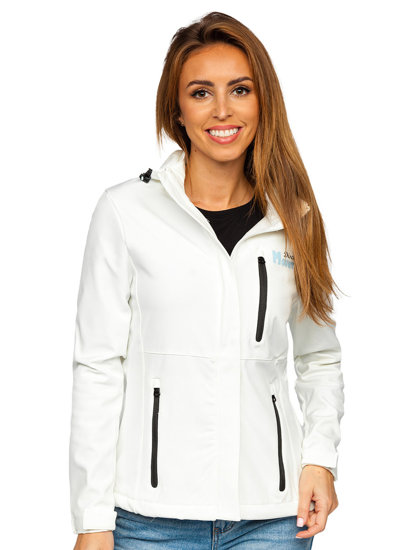 Átmeneti női softshell dzseki fehér színben Bolf HH028
