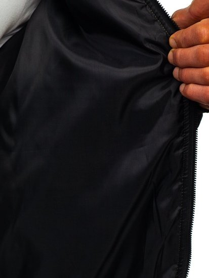 Átmeneti steppelt férfi bomberdzseki khaki színben Bolf MY-01A