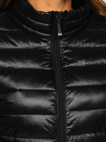 Átmeneti steppelt női dzseki fekete színben Bolf 5M706