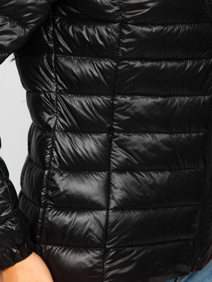 Átmeneti steppelt női dzseki fekete színben Bolf 5M706