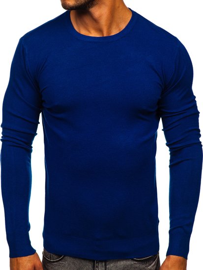 Basic férfi pulóver kék színben Bolf YY01