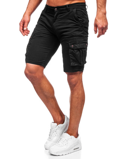 Fekete színű férfi katonai short rövidnadrág Bolf BB70012