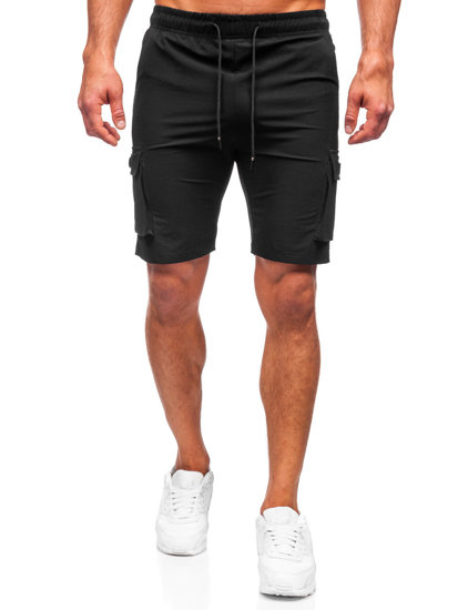 Fekete színű férfi katonai short rövidnadrág Bolf DC469
