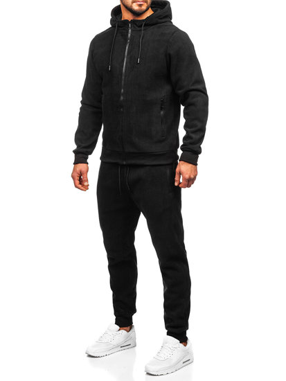 Fekete színű férfi melegítő együttes kapucnival Bolf 3A150