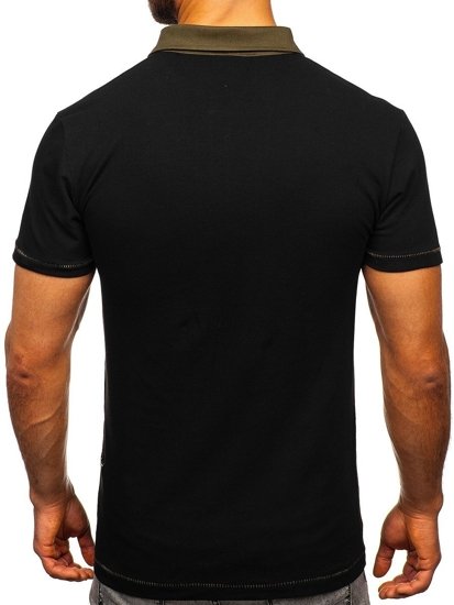 Férfi ingpóló fekete színben a Bolftól 2058
