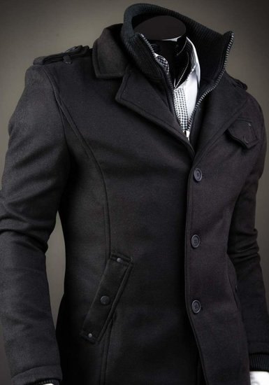 Férfi kabát fekete színben Bolf 8853B
