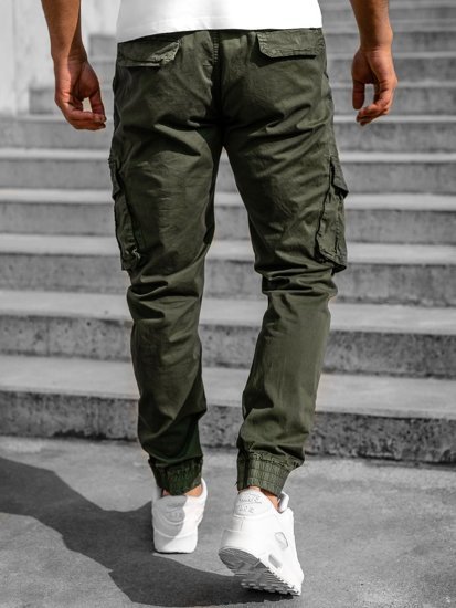 Férfi katonai jogger nadrág sötétzöld színben Bolf CT6707S0