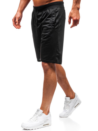 Férfi melegítő rövidnadrág fekete színben Bolf DK01