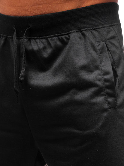 Férfi melegítő rövidnadrág fekete színben Bolf DK01