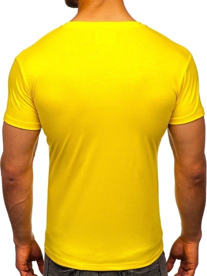 Férfi póló minta nélkül sárga-neon Bolf 2005