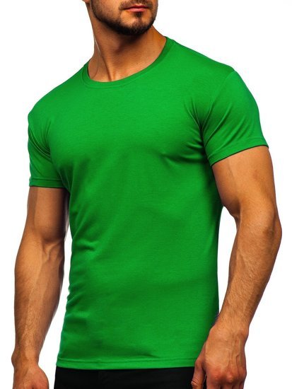 Férfi póló minta nélkül zöld Bolf 2005