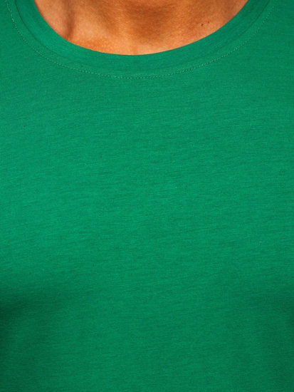 Férfi póló minta nélkül zöld színben Bolf 2005-101