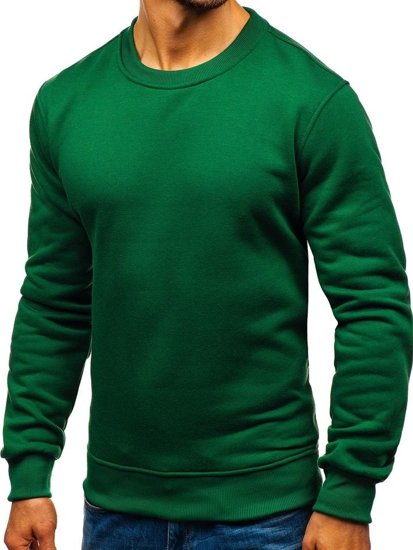 Férfi pulcsi kapucni nélkül zöld színben Bolf 2001