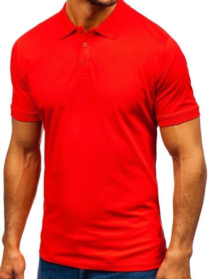 Galléros férfi póló narancssárga színben Bolf 9025