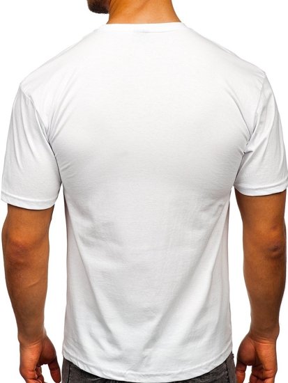 Mintás férfi póló fehér Bolf 14333