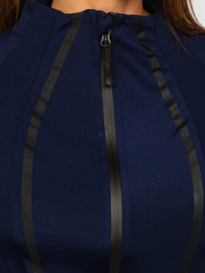 Női pulcsi kapucni nélkül gránátkék színben Bolf HH020