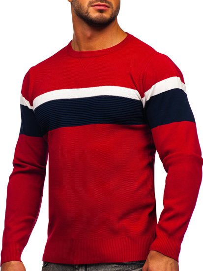 Piros férfi pulóver Bolf H2115