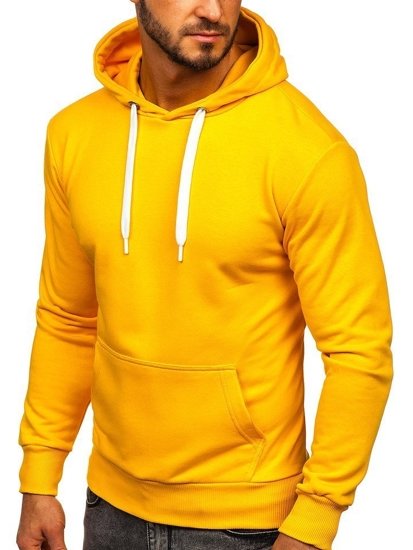 Sárga színű férfi melegítőfelső kapucnival Bolf 1004-1