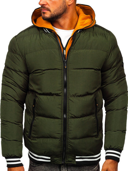 Steppelt téli férfi dzseki zöld színben Bolf 6900
