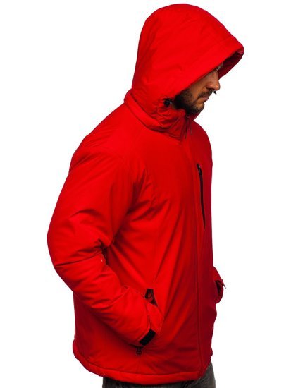 Téli férfi sportdzseki piros színben Bolf HH011