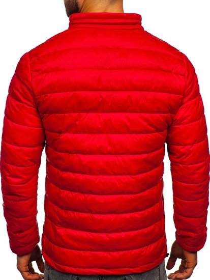 Téli steppelt férfi dzseki piros színben Bolf 1119